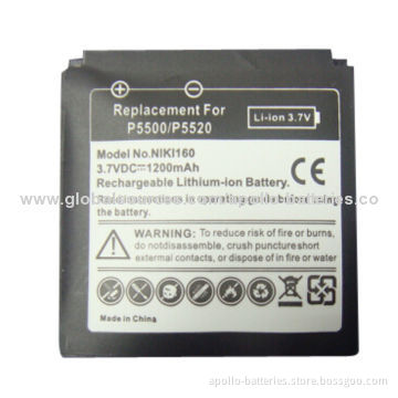 Brand new rechargeable mobile phone battery, 3.7V/1,200mAh for HTC Touch Dual/P5500/P5520